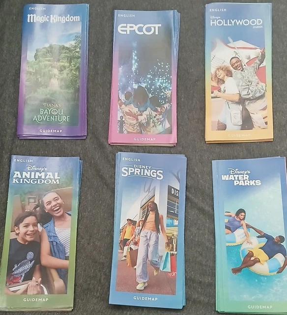 Theme Part Guide Map NEW 2025 WALT Disney World Theme Park Guide Maps 4 Current Maps Newest ...