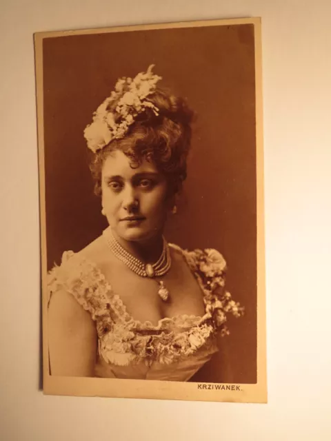 Schauspielerin Betty Damhofer - Portrait / ca. 1870er CDV Krziwanek Wien Ischl