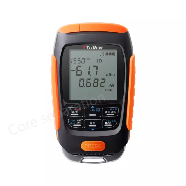 TriBrer Fiber Optic Cable Tester Optical Power Meter RJ45 Tester Li-ion batter