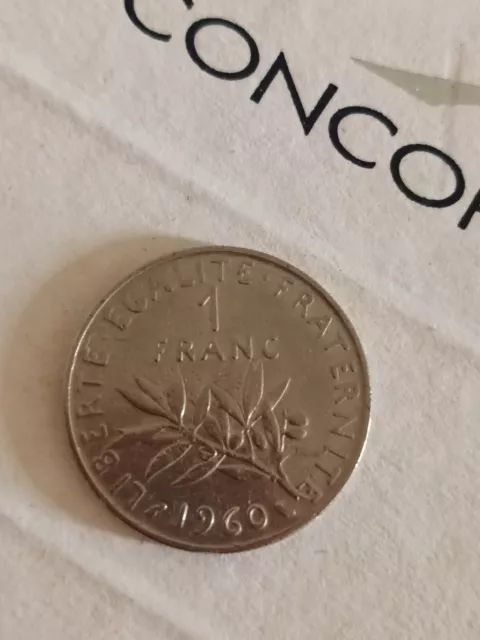 1960 France 1 Franc Coin