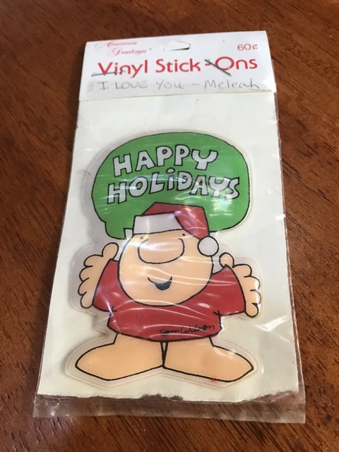 Vintage 1979 Hong Kong ZIGGY Santa Vinyl Stick-On American Greetings
