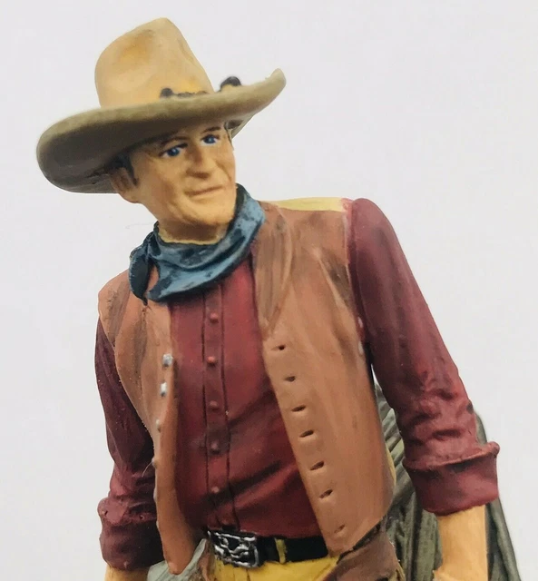 Franklin Mint TFM John Wayne Sculpture w/ Dome Round Up A8022 Western Legend