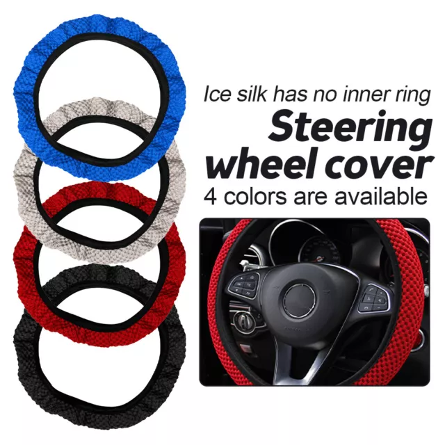 38cm Elastic Stretch Auto Car Steering Wheel Cover Protector Breathable Non-slip