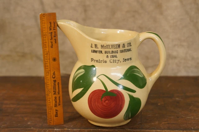 Antique J.H. McKlveen & Co. Lumber Coal Prairie City Iowa Advertising Crock Jug