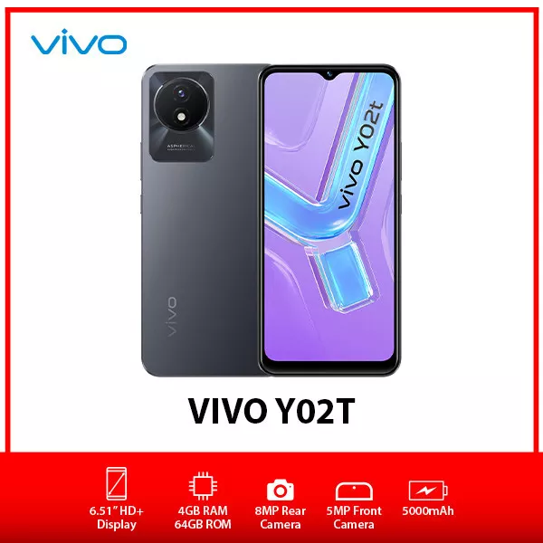NEW VIVO Y02T Dual SIM Octa Core Unlocked Android Mobile Phone –  Grey/4GB+64GB $208.59 - PicClick AU