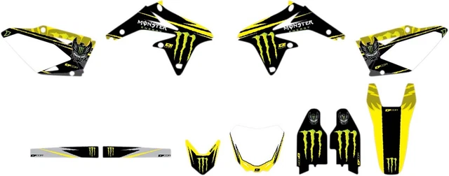 DCOR Monster Energy Suzuki Complete Graphics Kit - White - 20-40-451