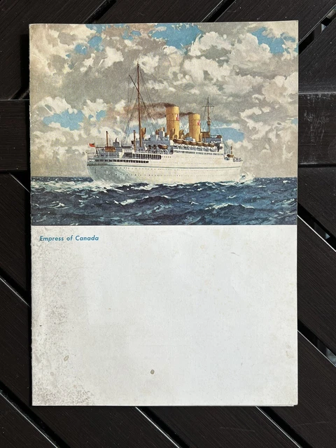 1940s Canadian Pacific - The Dominion Railroad Menu /  Empress of Canada Cover