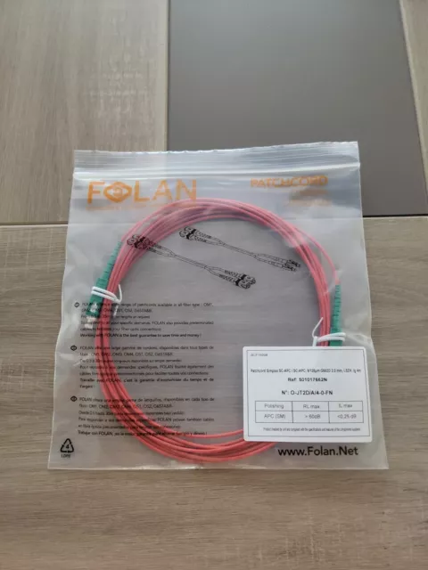 FOLAN Câble Fibre Optique pour Livebox Orange - Rallonge/Jarretière Optique  SC-APC SC-APC