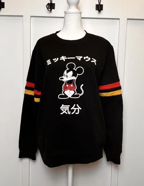 Forever 21 x Disney Angry Mickey Mouse Black Crewneck Sweatshirt Men’s Medium