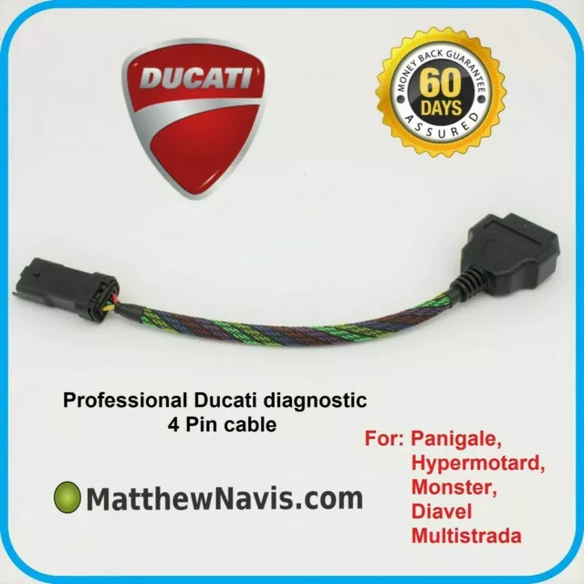 DUCATI motorbikes 4 pin OBD2 Diagnostic DDA connector / adaptor