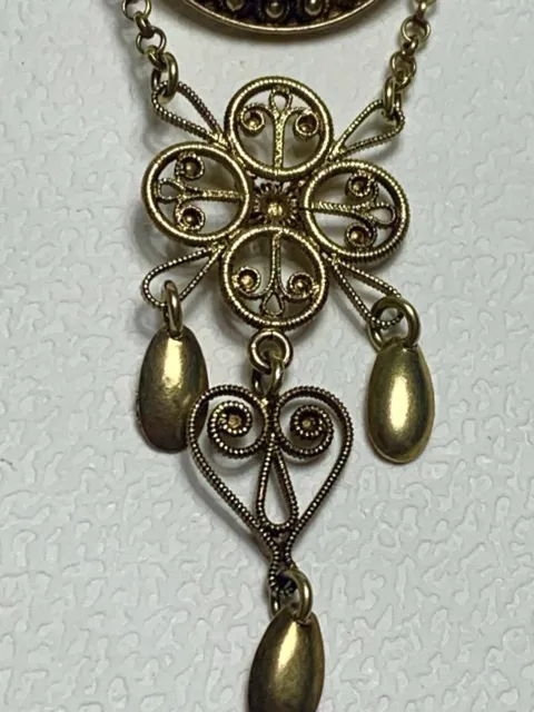 David Andersen Filigree Brooch Silver 830 Punched Gold Plated Norway ~ 1900 3