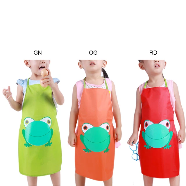 Delantal para niños impermeable dibujos animados delantal bata pintura infantil VM