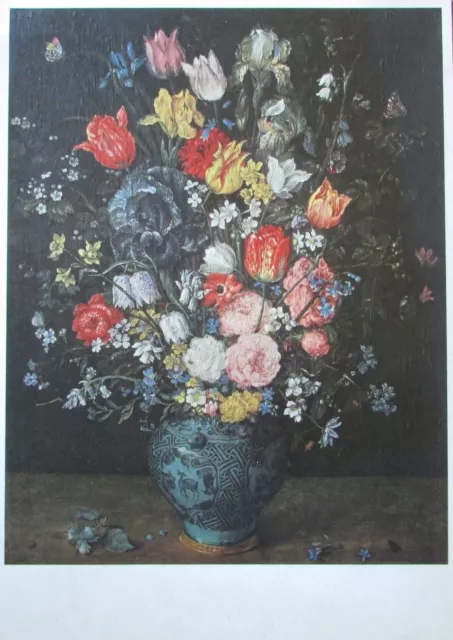 TELEGRAMM Deutsche Bundespost Blumen in blauer Vase Brueghel  C187LX1