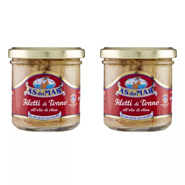 Filetti di Tonno As Do Mar all'Olio di Oliva - Barattolo 2 barattoli da 150gr