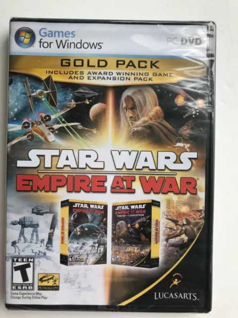 PC Star Wars Empire at War Gold Pack (2007) New Sealed