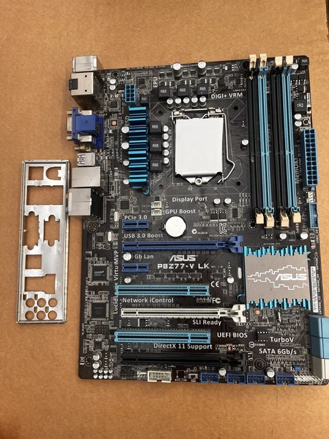 ASUS P8Z77-V LK motherboard + I/0 SHEILD BAY 8-1 £45.99 - PicClick UK