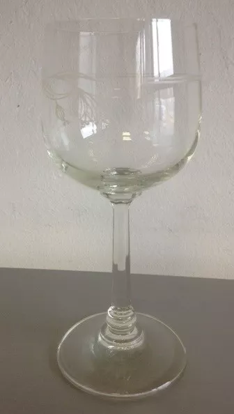6x Weinglas Glas Kelchglas 0,2l Blumendekor Lausitz Weißwasser DDR Nostalgie