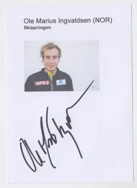 Ole Marius Ingvaldsen  Computerausdruck !!Original signiert!! Skispringen (9)