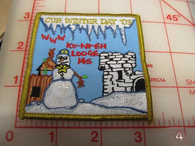 OA Lodge 145 KU - NI - EH collectible 2003 Cub Winter Day patch (b46)