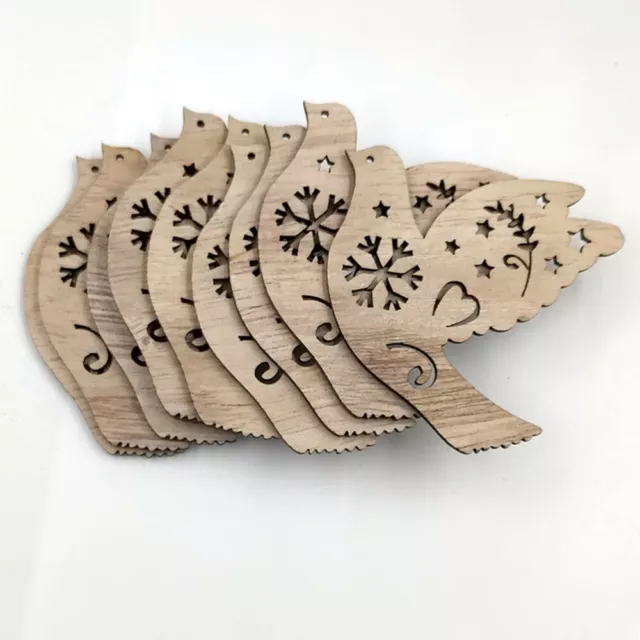 2 borse ciondolo a forma di uccellino ritagli in legno ornamenti legni