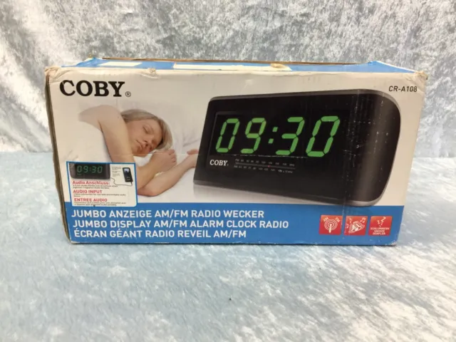 COBY AM& FM Radiowecker Uhrenradio kompakt schwarz