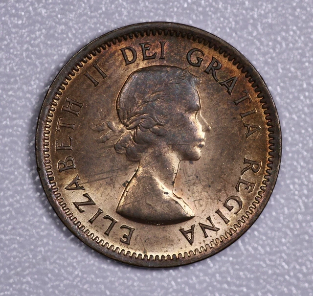 1953 Canada 1c Cent No Shoulder Fold, No Strap GEM Brilliant UNC