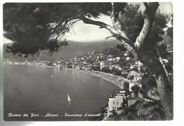 Riviera Dei Fiori Alassio Vecchia Cartolina Spedita