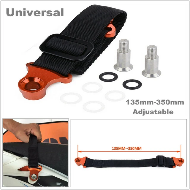 CNC 135-350mm Adjustable Motocycle Rear Pull Handle Lift Tow Strap Belt Pit Bike