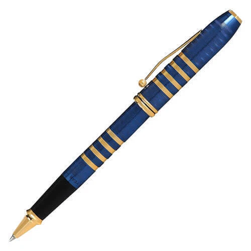 BLUE LACQUER Cross 175th Townsend +23ct Rollerball Pen
