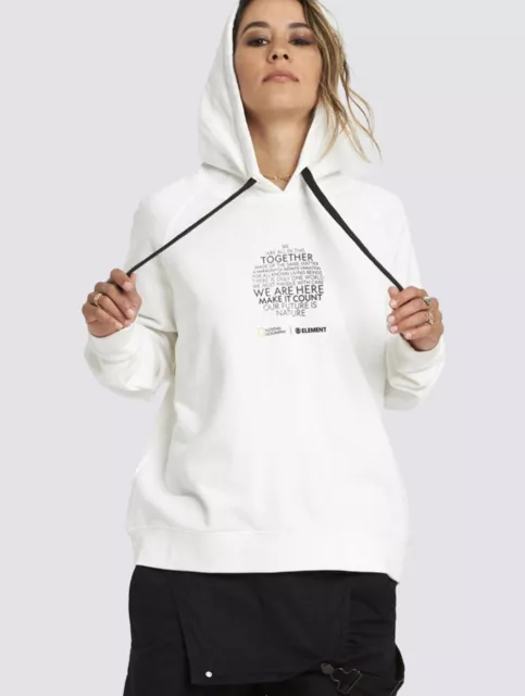 $60 Element Women’s Nat Geo Hood White Pullover Size S