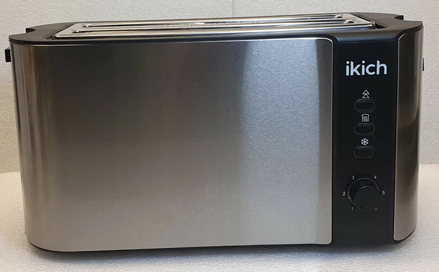 Ikich 4 slice shop toaster stainless steel