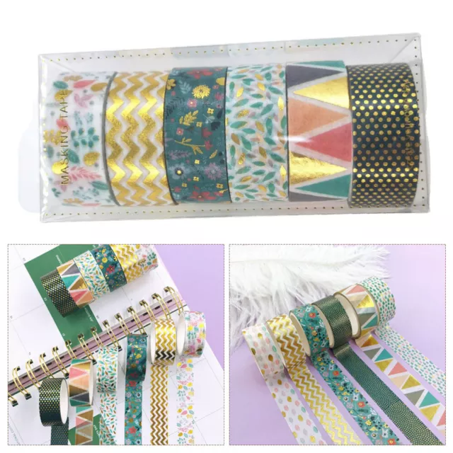 6 Rolls Hand Account Accessories Tapes Washi Masking Wavy Child Scrapbook