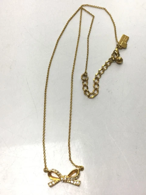 kate spade new york ◆Ribbon necklace / chain / GLD / with top / ladies