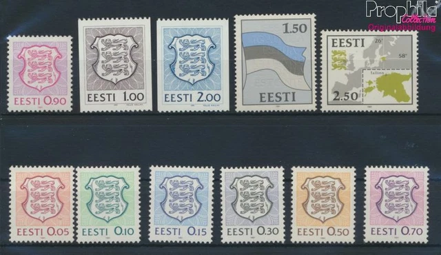 Briefmarken Estland 1991 Mi 165-175 (kompl.Ausg.) Jahrgang 1991 komplett p(92800