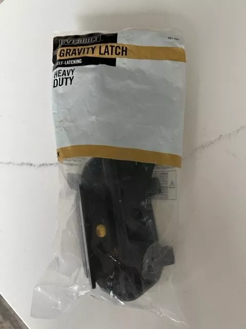 Everbilt Gravity Latch Self-Latching Heavy Duty Fence Gate Black 151493 NEW