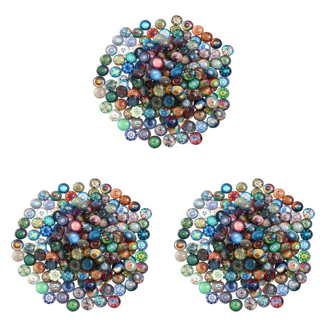 3 Sets Cabochons Aus Mandolinenglas Perlen Fragmente Ohrringe