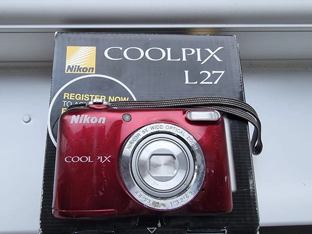NIKON COOLPIX L27 16.1 Megapixel Digital Compact Camera in Silver ...