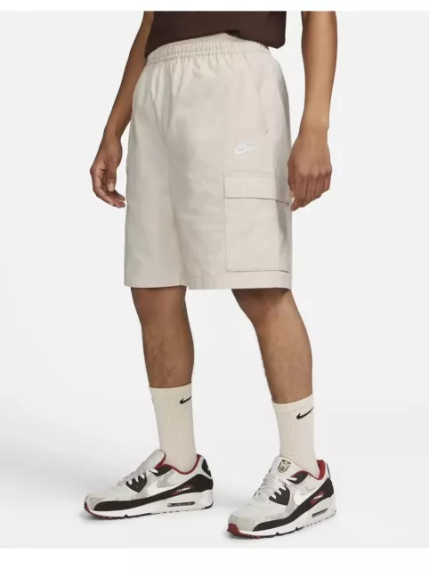 Nike Club Woven Cargo Shorts Men's 'Light Orewood' Size Medium New - FB1246 104