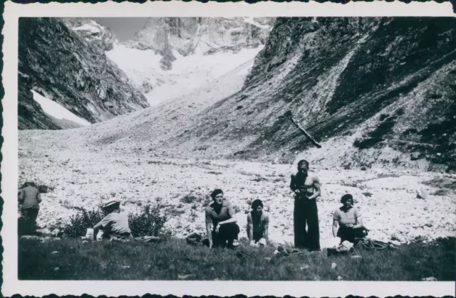 France, Glacier des Étançons, 1937, Vintage silver print vintage silver print