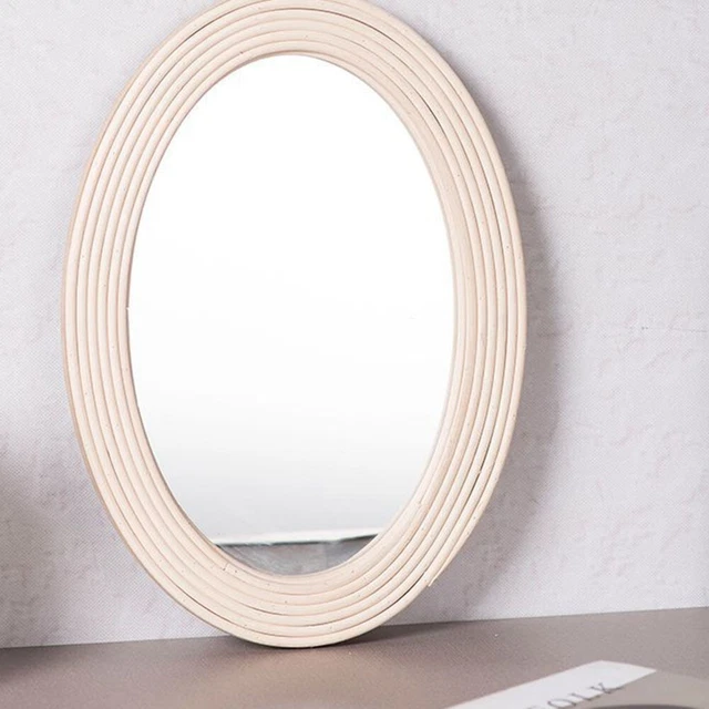Specchio in rattan tessuto fatto a mano decorazione da parete per boemo per casa