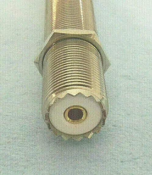 UHF/UHF, or "N", F/F, 16 Point Barrel / Bulk Head Connector, Gold Pin, With Nuts 2