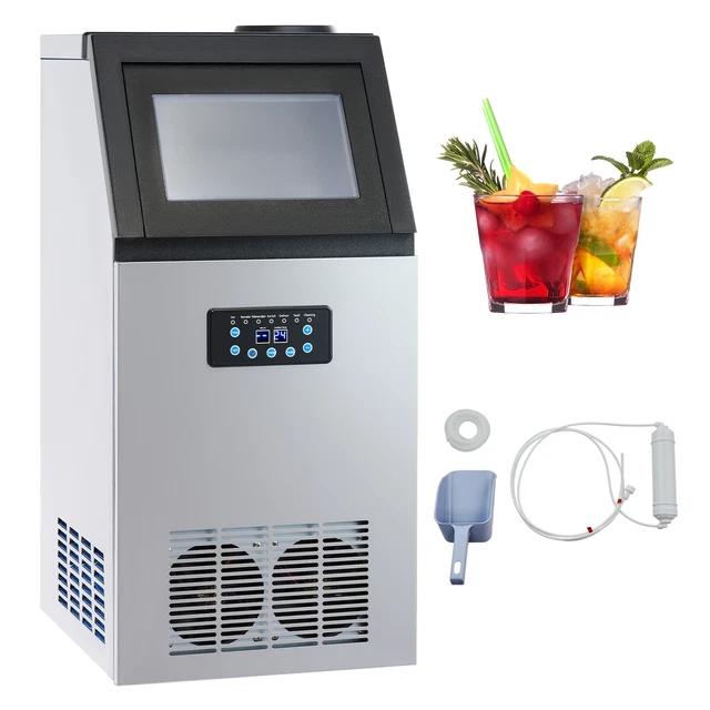 CRENEX 480W 58KG Commercial Ice Maker Ice Cube Machine Restaurant Bar