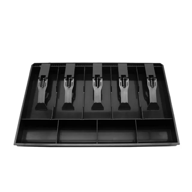 Black Drawer Insert Tray Plastic ABS Compartments for Money Storage  Office