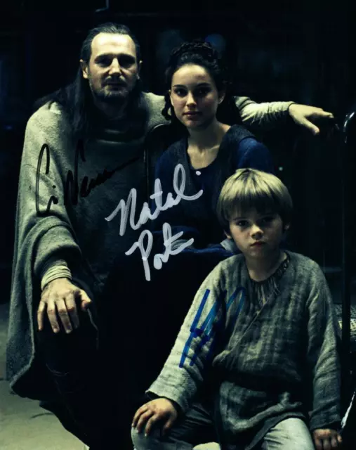 Natalie Portman Liam Neeson Lloyd signed 8x10 Photo Picture autographed with COA