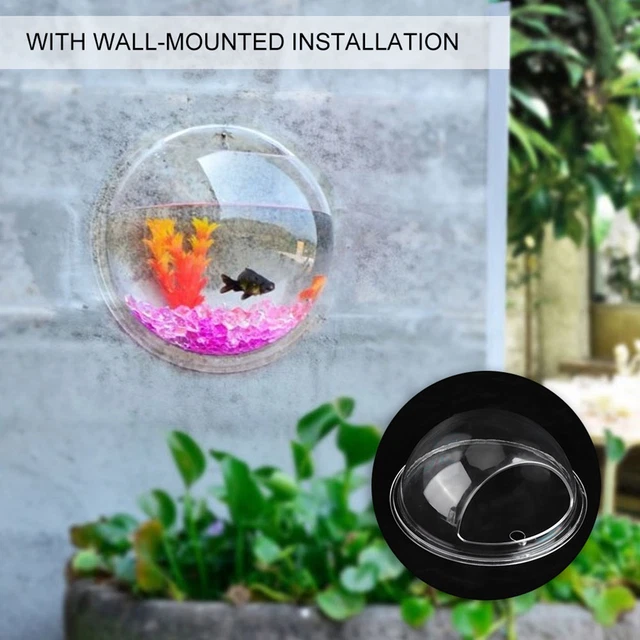 Mini Wall Mounted Hanging Transparent Fish Bowl Acrylic Fish Tank Aquarium D Hgf 3