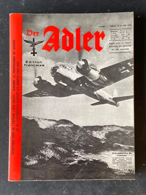 Der Adler - Rivista Tedesca ww2 Luftwaffe - Ristampa Anastatica Francese