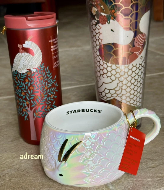 STARBUCKS LUNAR 2024 Year of the Dragon New Year Tumblers & Mug Set Of