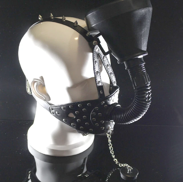 Cagoule BDSM Avec Entonnoir Buccal - Gag Ouvert Pour Jeux De Rôle - Neuf - Unisexe