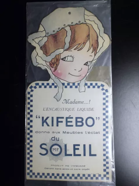 Rare ancien PLV publicitaire Kifébo encaustique