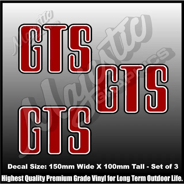 GTS - Holden - MONARO HJ - 150mm x 100mm - Set of 3 - DECALS